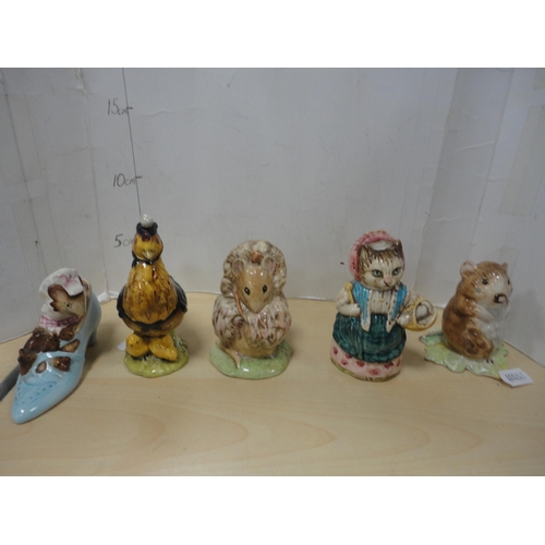 57 - Collection of Beswick Beatrix Potter figures on stands and others, loose.