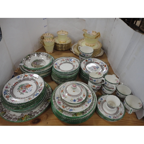 85 - Royal Albert Art Deco-style part tea set and a Copeland Spode 'Chinese Rose' pattern part dinner and... 
