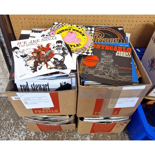 642 - Four boxes of assorted 45rpm vinyl singles