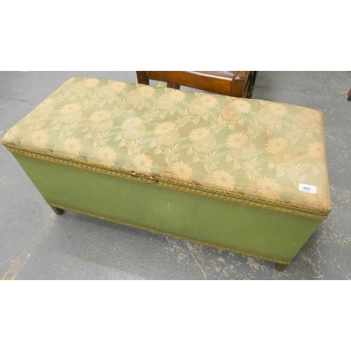 466 - Painted Lloyd Loom style bedding box.