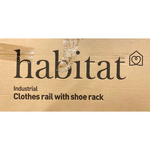 691 - Habitat 'industrial' clothes rail with shoe rack, in box