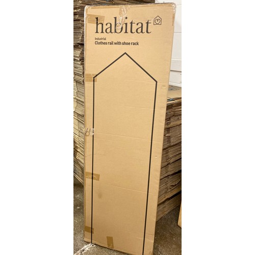 691 - Habitat 'industrial' clothes rail with shoe rack, in box