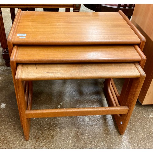 664 - Mid century set of three nesting tables