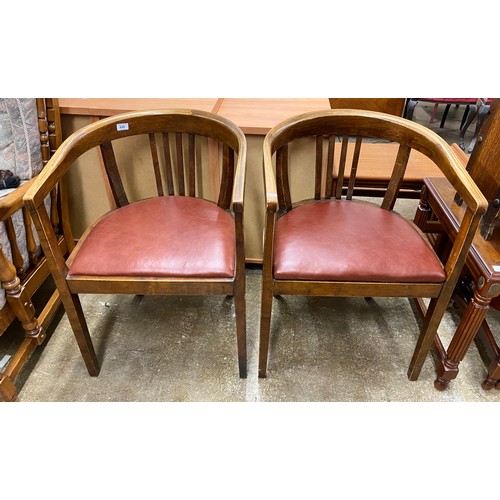 649 - Two vintage tub chairs