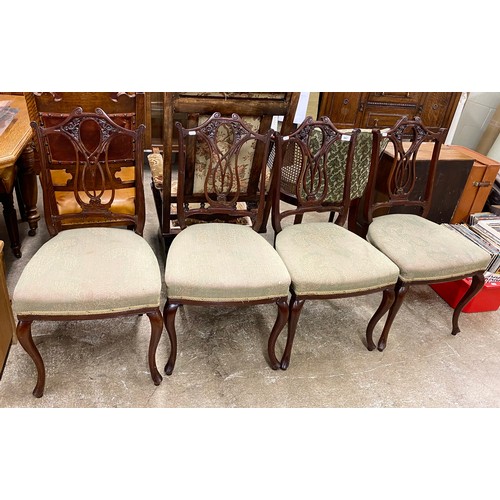 647 - Set of four mahogany side chairs