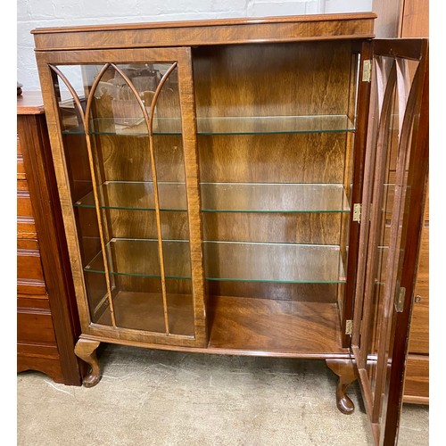 633 - Glazed front mahogany display cabinet 