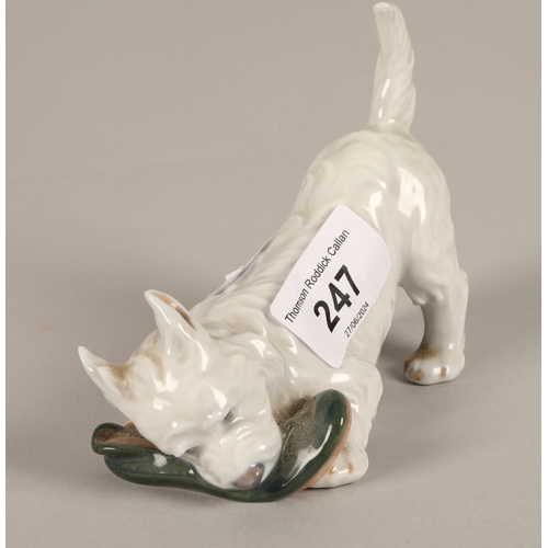 247 - Royal Copenhagen Dog with slipper No 3476