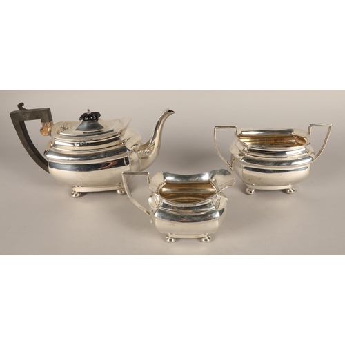 259 - Three-piece silver tea service, Birmingham 1922 by J.G. Ltd992 grams