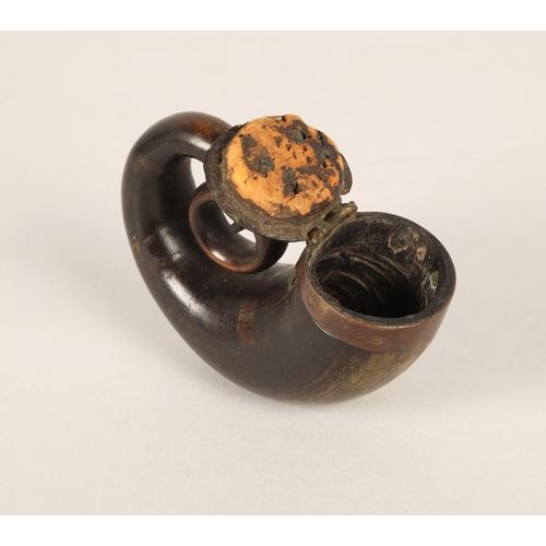 263 - 19th century horn snuff mull