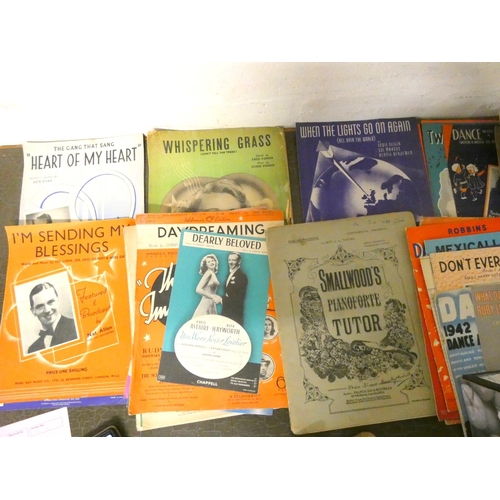 180 - Box of vintage sheet music.