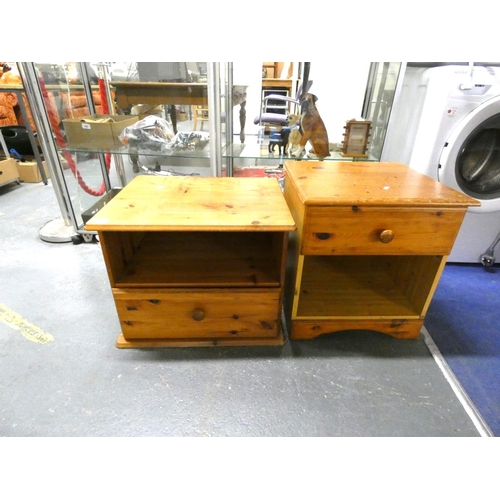 227 - Two small modern pine bedside cabinets