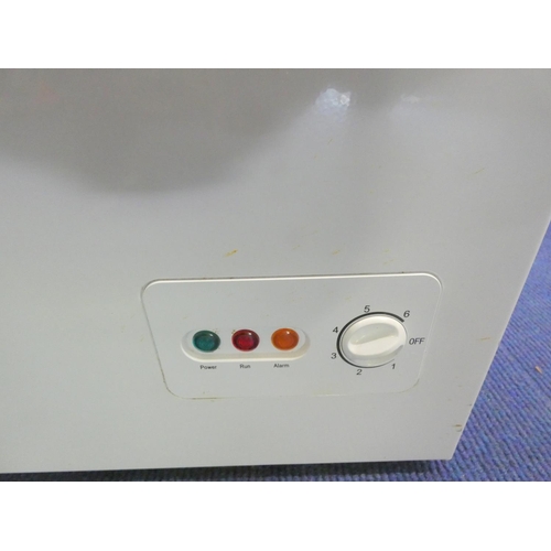 233 - Curry's essentials small chest freezer. 56cm wide, 50cm depth, height 85cm