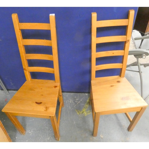 236 - Pair of pine modern kitchen chairs.