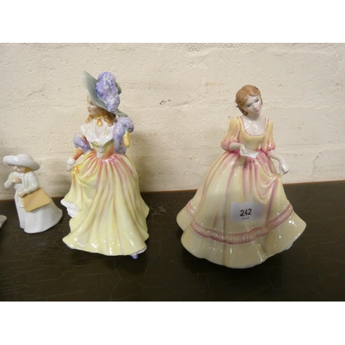 242 - Four Royal Doulton figures, HN3754 For You 1995, Royal Doulton Almost Grown HN1992,  Yours Forever H... 