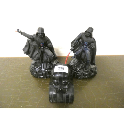 258 - Lucas films 1995 Darth Vader action figures.