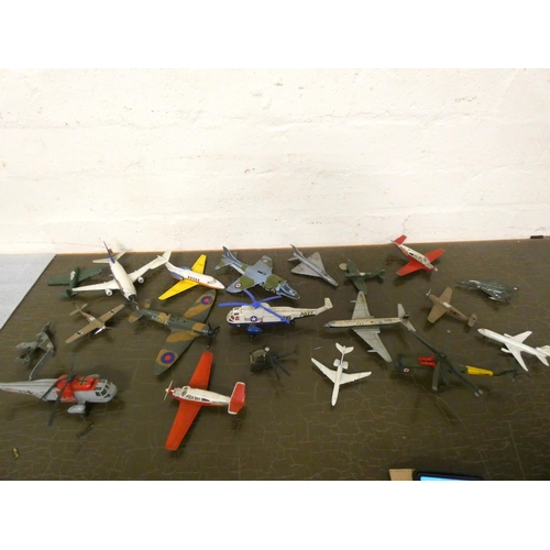 259 - Dinky, Corgi, Lone Star, diecast airplanes to include Spitfire, Sea King, Boeing etc.