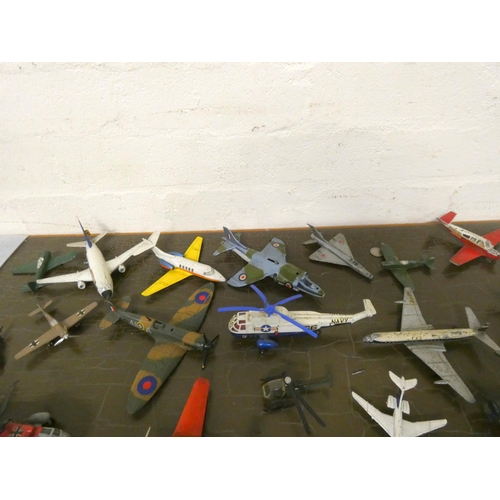 259 - Dinky, Corgi, Lone Star, diecast airplanes to include Spitfire, Sea King, Boeing etc.