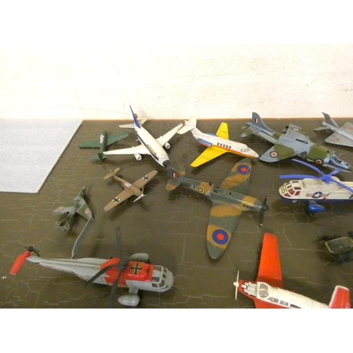 259 - Dinky, Corgi, Lone Star, diecast airplanes to include Spitfire, Sea King, Boeing etc.