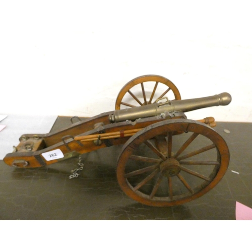 262 - Antique brass scratch built cannon modeled on a 88mm cannon.