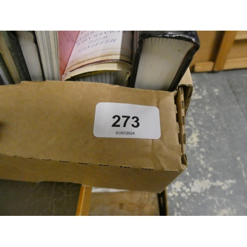 273 - Large box of art reference books to include Dali, Mackintosh, Jack Vettriano, Doulton etc.