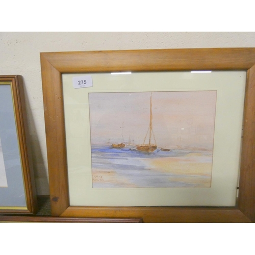 275 - Three modern watercolours to include R. Maddison, Snowy Landscape etc.