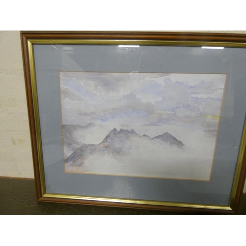 275 - Three modern watercolours to include R. Maddison, Snowy Landscape etc.