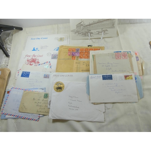 284 - Small box first day covers and stamps mainly British.