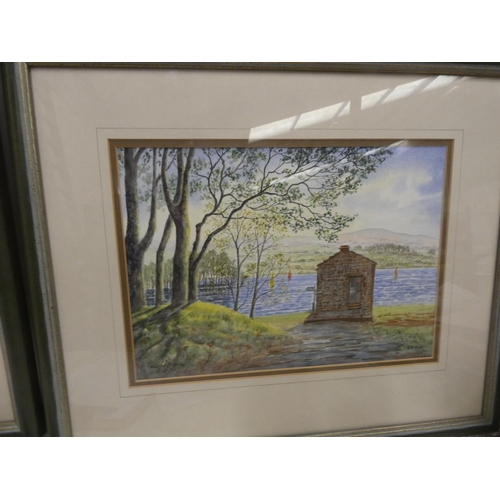 318 - Pair of Talkin Tarn watercolours by N E Roy.