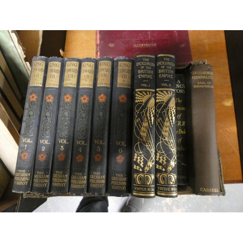 323 - Set of six Edward VII by Sanderson vols and others.