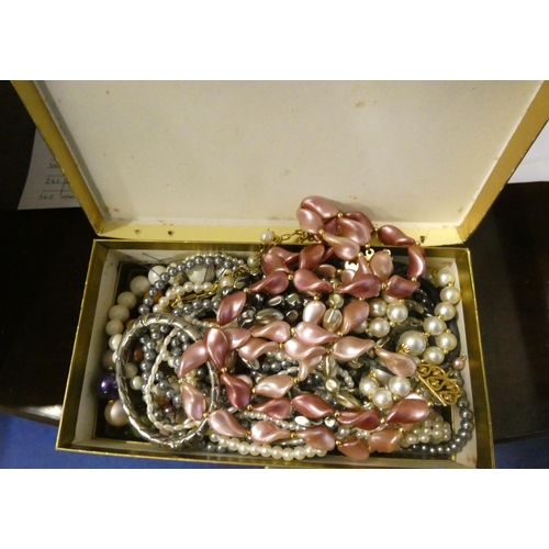 345 - Large box of costume jewellery 