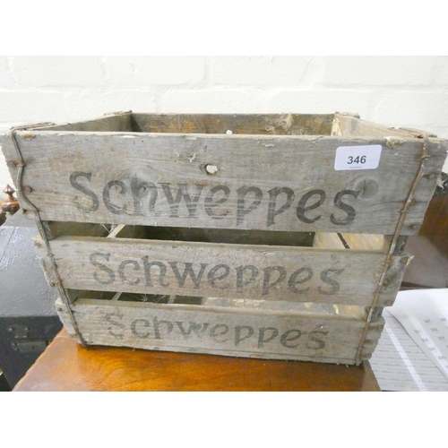 346 - Vintage Schweppes crate.