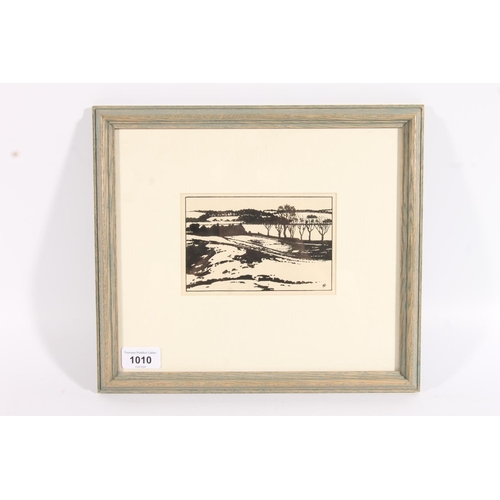 213 - ROBERT BURNS HRSA RSW (Scottish 1869-1941) Leaston Ink drawing, signed with monogram lower right, 10... 