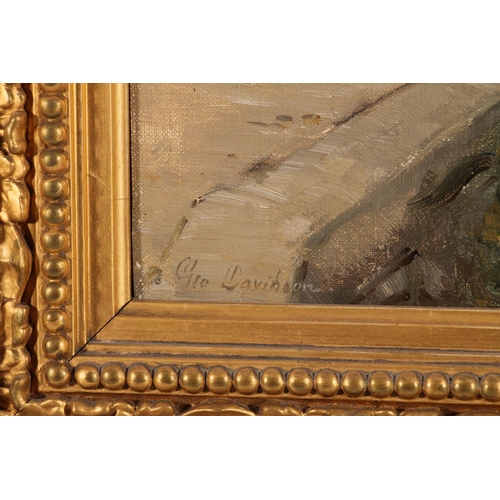 234 - GEORGE DAVIDSON (Scottish 1872-1910) To The Market, Pont Aven Oil painting, signed lower left, 25cm ... 