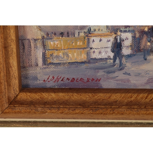 261 - JOHN D HENDERSON (Scottish 20th Century) Jamaica Bridge (Glasgow) 1924 Oil painting on board, signed... 