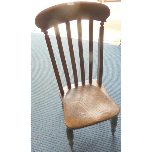 412 - Antique country style elm chair.