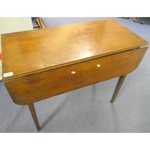 436 - Antique mahogany drop leaf table. L.87cm x H.71cm x W.86cm