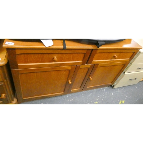 453 - Small two drawer and two door G plan style sideboard.