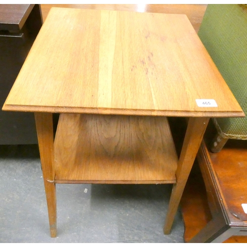 465 - Vintage oak two tier side table.