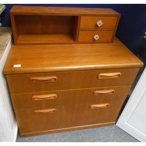 473 - G-plan style chest of three drawers.