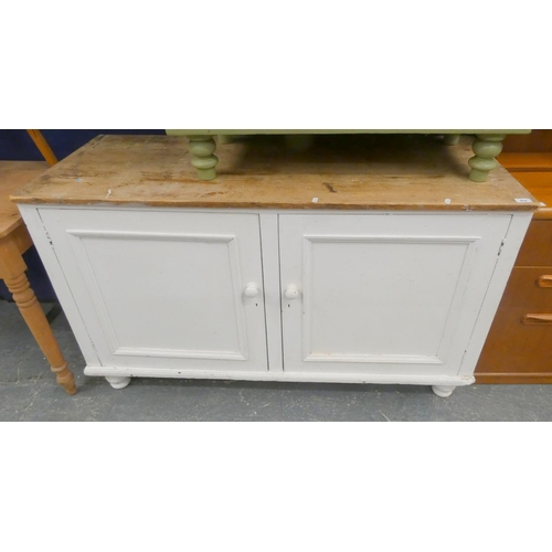 474 - Painted antique pine sideboard.