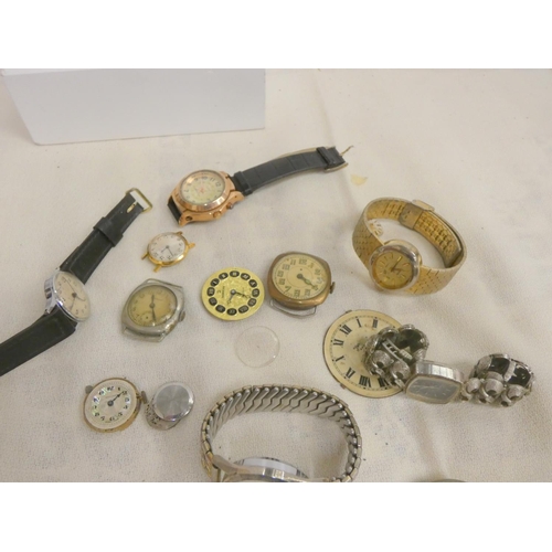 484 - Bag of vintage watches including Ingersoll, Trench watches, etc