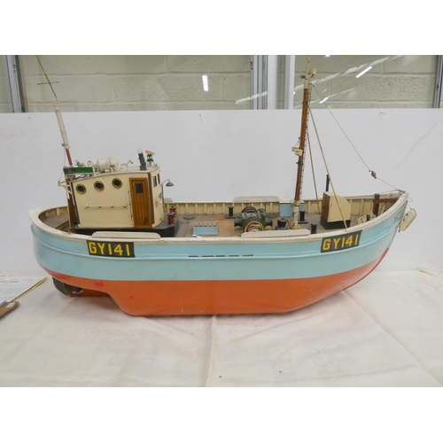 521 - Large scratch built model of a trawler GY141, named Our Lorraine with Futaba 12 volt running gear ma... 