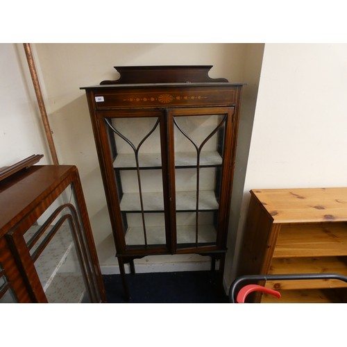 395 - Edwardian glazed display cabinet.