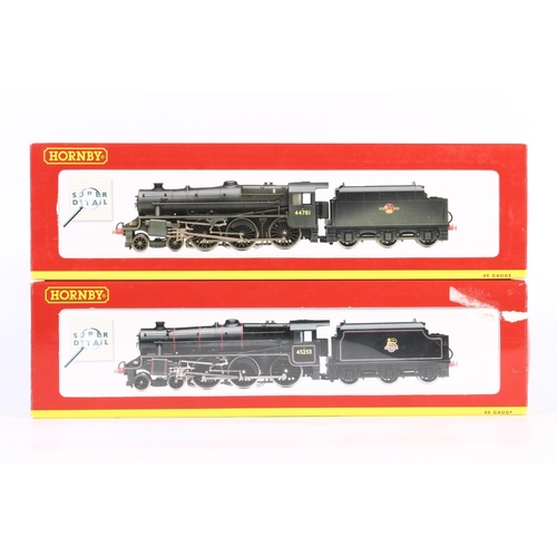 1021 - Hornby OO gauge model railways R2250 Class 5MT 4-6-0 tender locomotive 45253 BR black and R2258 Clas...