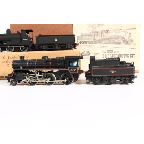 1035 - Kit built and rebuilt model railway locomotives to include diesel locomotive D76 BR green, 2-6-0 ten...
