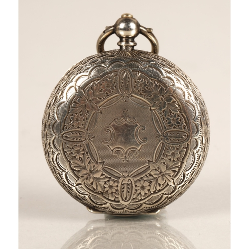 157 - Ladies 935 silver pocket watch, Ford Galloway & Co. Birmingham