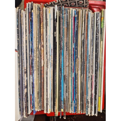 641 - Two boxes of mixed LPs, popular and alternative music including Led Zeppelin, Simple Minds, Police, ... 