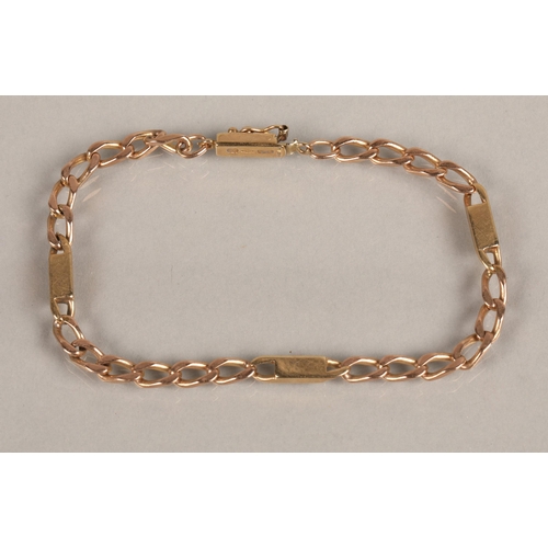 63 - 9K gold chain bracelet, 9.6g