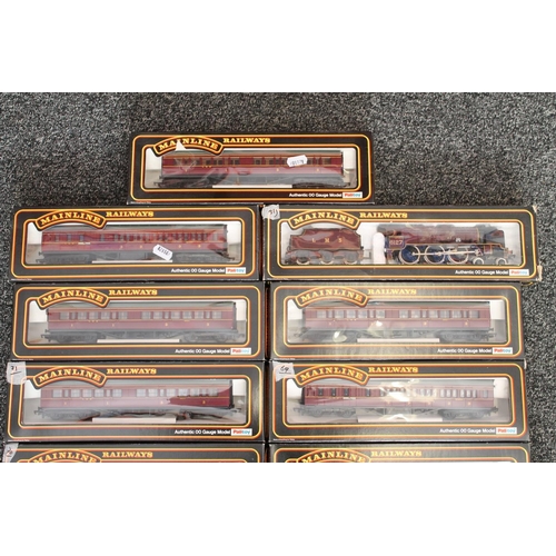 1078 - Mainline OO gauge model railway including 37061 4-6-0 Leander tender locomotive 5690 LMS maroon, 370... 