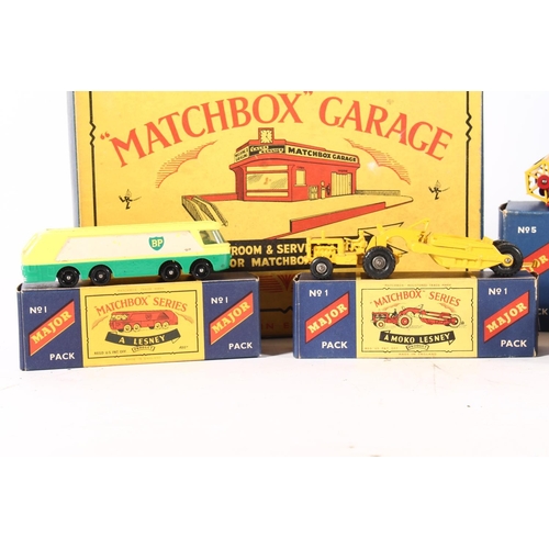 1096 - Matchbox models to include garage showroom and service station for Matchbox toys, Matchbox Major ser... 